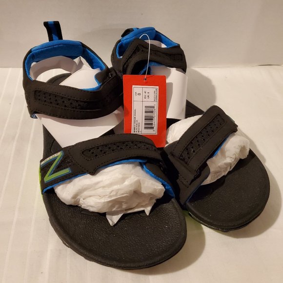 New Balance Minimus Vibram Sandal-Mens-Size 8-Black-Blue-Lightweigt-Beach-Travel - Picture 3 of 9